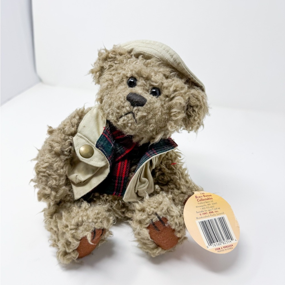 NWT Vintage Rare Collectible 1997 Brass Button Bear Tanner The Bear of Health WT
